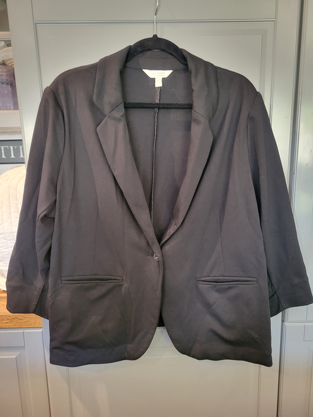 Womens Black Relaxed Blazer